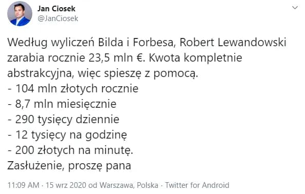 Zarobki Lewandowskiego na minutę: ile naprawdę zarabia? Zarobki Lewandowskiego na minutę: ile naprawdę zarabia?